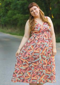 Viento by Bienvenido Colorido - Waffeljersey, Blätter in braunbunt